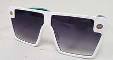 GUCCI GG 3554 White/Green/Red Gradient Sunglasses Square Pre-Owned NO CASE 