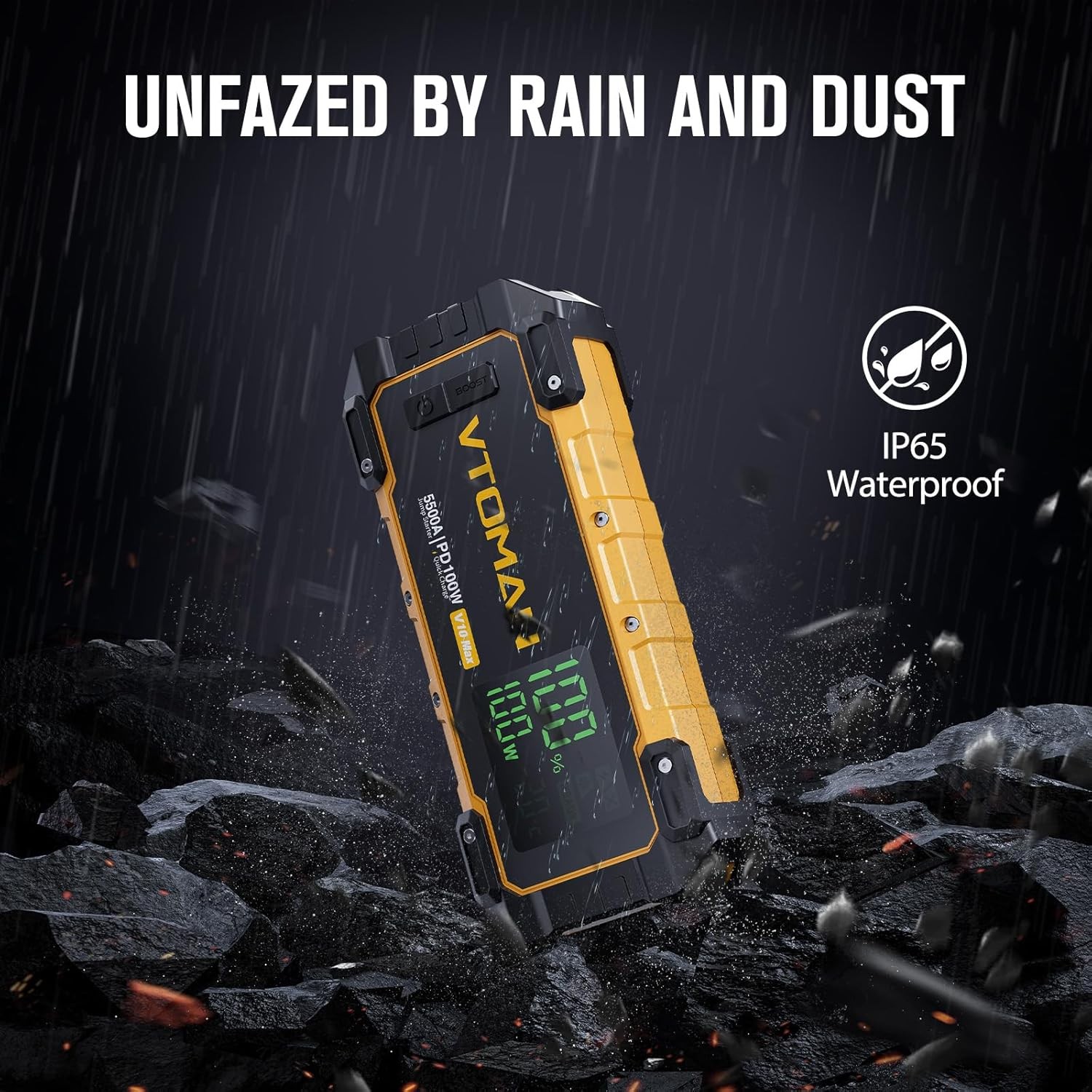 VTOMAN V10 Max 5500A Jump Starter w/100W USB-C Fast Charger Car Battery Jumper S