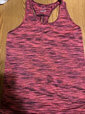 Women's Tek Gear DryTek Tank Top, Pink Racer Back, Size M