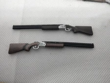 Over Under Shotgun 1/12 Scale Gun Painted Metal Weapon Action Figure Accessory