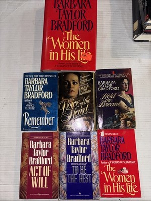 Barbara Taylor Bradford Novel Lot 6 PB 1 HC Saga Historical Romance Books