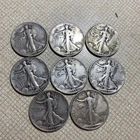 8 Walking Liberty Silver Half Dollars - $4 Face Value Lot * 90% Silver * 1943