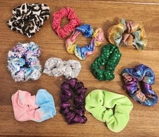 Lot/11 Hair Scrunchie Velvet Elastic Hair Bands Scrunchy Sequin Satin 90s