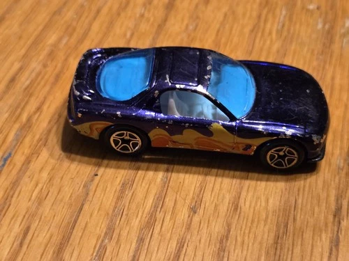 Vintage 1993 Mazda RX-7 Matchbox Car Multicolored Working Tires