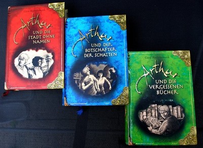 3 Bücher Arthur Triologie  Arthur und die vergessenen Bücher Gerd Ruebenstrunk