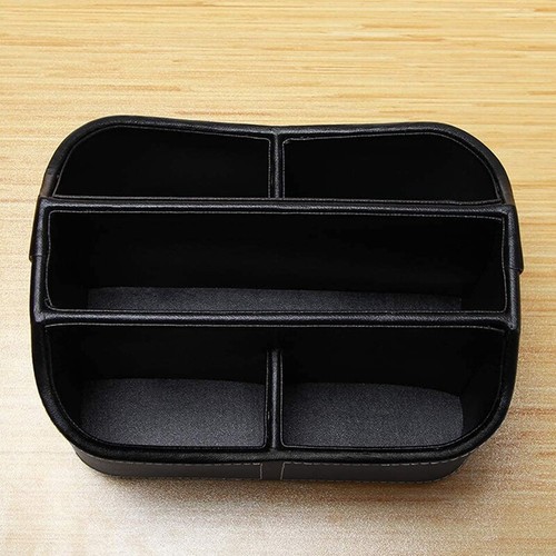 Leather Remote Control Holder Spinning Desk TV Remote Bedside Table Organizer AU - Picture 6 of 9