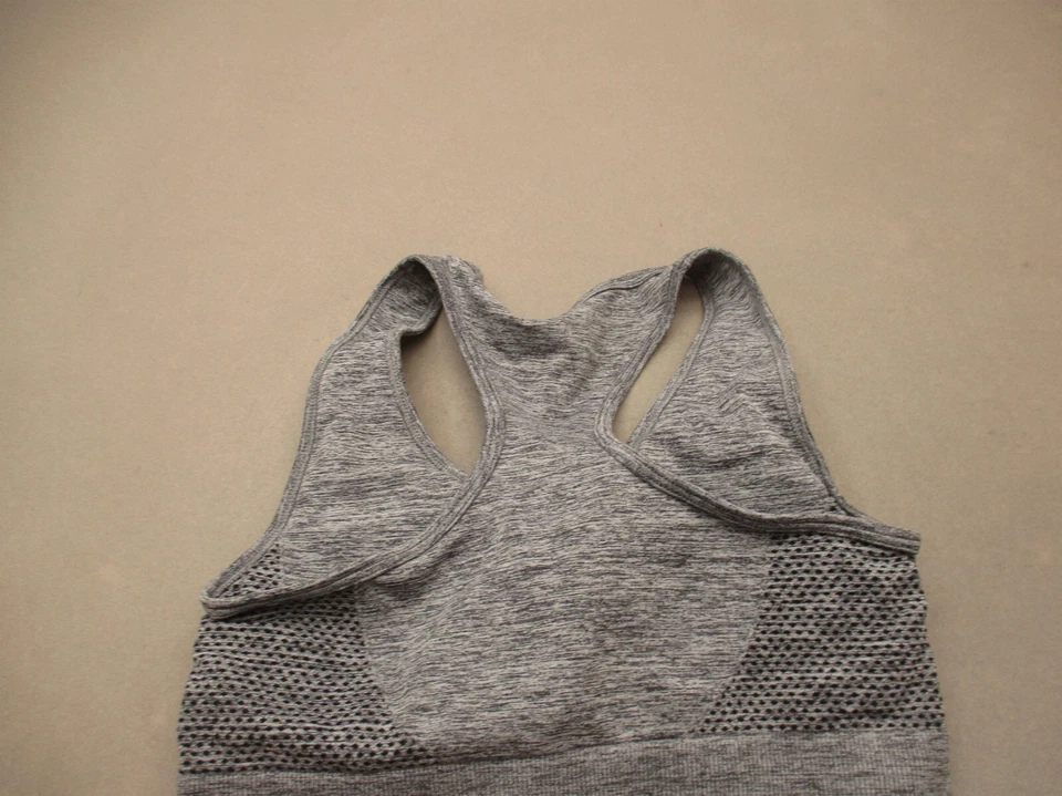 RBX размер S женщин серый с подкладкой беспроводной эластичной тянуть на гонщик назад спортивный бюстгальтер 3E - Изображение 4 из 4