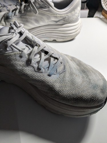 Hoka Gaviota 5 One One Men's Running Shoes Size 12 2E Wide, White/Grey - Picture 6 of 6