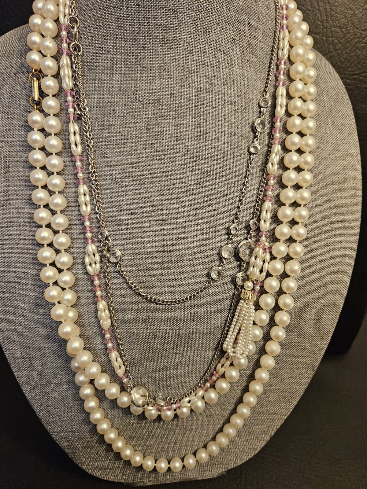 3 Vintage Assorted Statement Necklaces - image 9