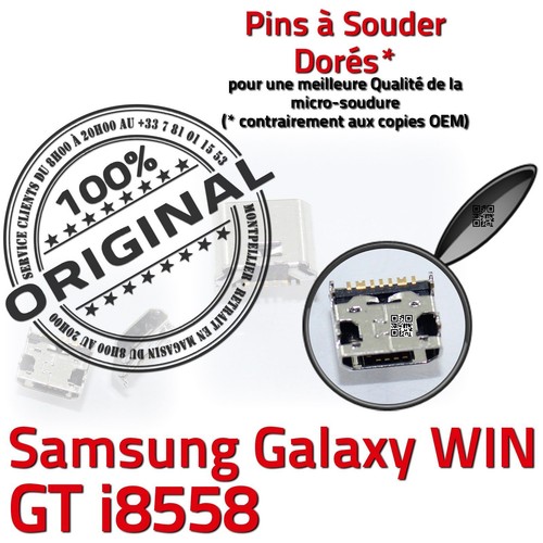 ORIGINAL Samsung Galaxy Win GT i8558 Connecteur charge à souder Micro USB Prise - Photo 5/5