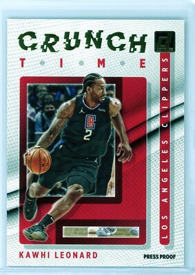 2021-22 Panini Donruss Kawhi Leonard Crunch Time Press Proof #8 Clippers