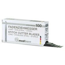 Mediware Stitch-Cutter | Fadenziehmesser | Edelstahl | lange Form | 100 St&uuml;ck