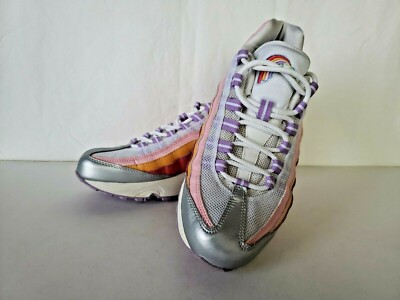 Nike Air Max 95 LE GS Vivid Pink Bright Citrus Running Shoes 310830-151 6Y  EUC