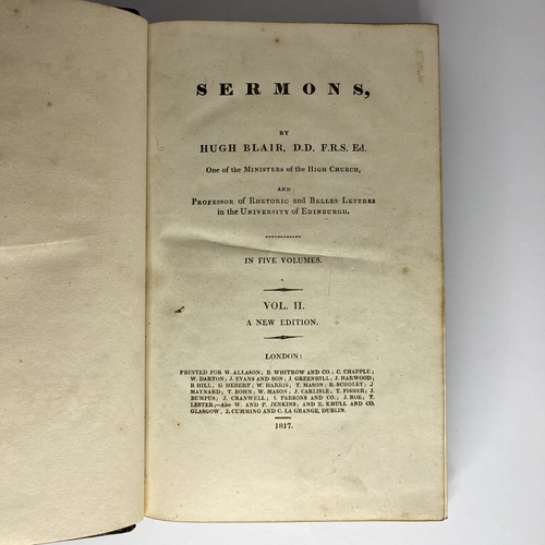 1817 Sermons Of Hugh Blair D.D 5 Volumes. Fine Binding - Picture 8 of 19