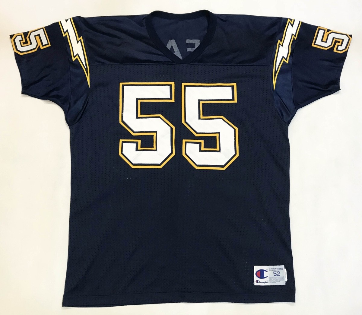 Vintage Champion NFL San Diego Chargers SEAU #55 Jersey Sz 52 Navy