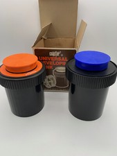VINTAGE UNIVERSAL FILM DEVELOPING TANKS- 2 One Coastar and One Unbranded