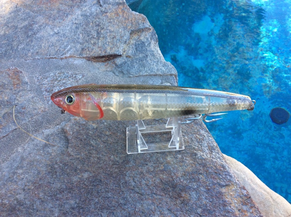 8" MAGNUM PUPFISH TopWater SWIMBAIT Lure In GREAT CLEAR/SMOKE FINISH - Image 1