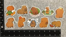 Lot of 10 Assorted Capybara Animal Stickers