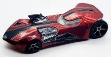 2014 HOT WHEELS TWIN MILL III RED 1:64 DIECAST 3" CAR W/ BLACK & YELLOW STRIPES