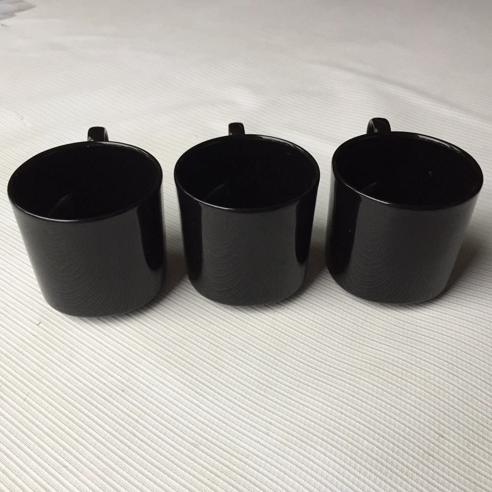 Mikasa Taza de Café Taza de Té Negra Contemporánea Moderna Elegante Japón Juego de 3 De Colección Foto 3 de 4