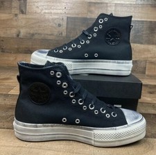 Converse Sneakers Women Black Chuck Taylor All Star Lift Hi Platform Size 8