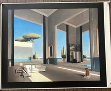 Vintage Thierry Mysius Giclee On Canvas ?At Waters Edge? 15/195 Art 24x30?