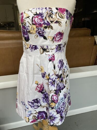 White House Black Market Size 8 Sleeveless Floral Dress w/ Pockets WHBM Medium - Photo 1 sur 8