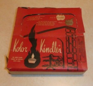 Vintage Kolor Kindler Logs Kindling Start Rainbow Colors Lot of 5 PO