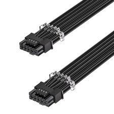 PCI-e 5.0 GPU Power Cable - 70cm 16pin 12 4 12VHPWR Male to Male Sleeved Cabl...