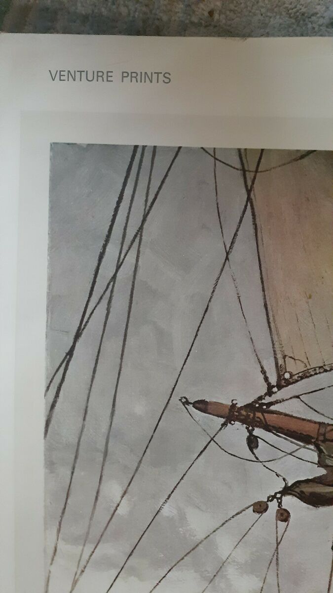 Montague Dawson The Rising Wind Signed Print 38 x 26 1969 Frost & Reed