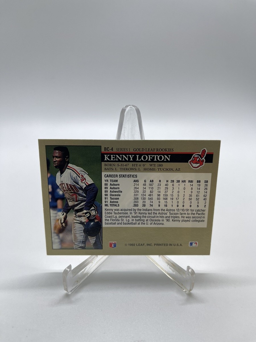 Kenny Lofton Cleveland Indians 1992 Gold Leaf Rookies Series Baseball RC  #BC-4