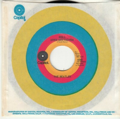 THE BEATLES - ROLL OVER BEETHOVEN - TARGET WHITE DOT REISSUE 45 - GREAT SHAPE