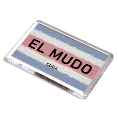 KÜHLSCHRANKMAGNET - El Mudo - kubanische Flagge