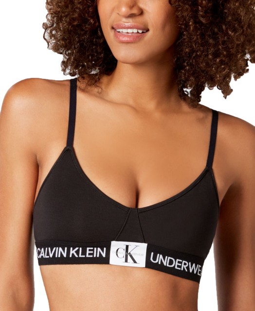 calvin klein black triangle bralette