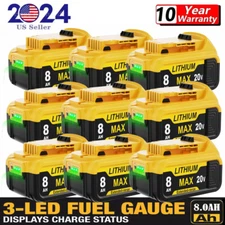 10～1 Pack For DeWalt 20V 20 Volt Max 8.0AH Lithium Ion Battery DCB206-2 DCB205-2