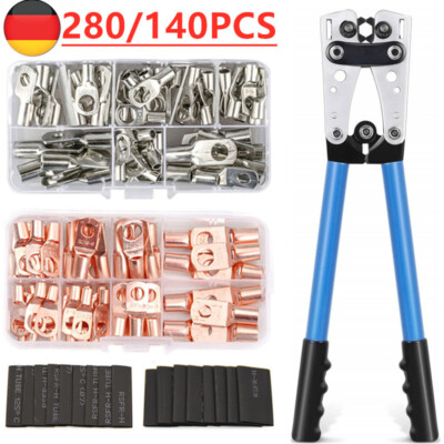Kabelschuhe Set Unisoliert 25–50 Mm² – 68 Quetschverbinder In Industriequalität, Für Elektroinstallation