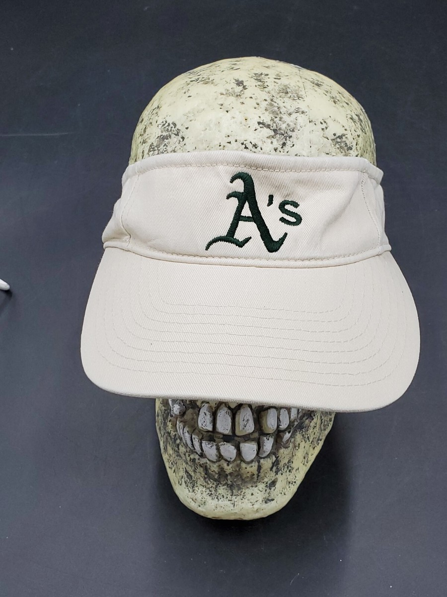 Oakland A's Athletics MLB Genuine Merchandise Baseball Beige Visor w Green  Logo