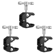 3 Pack Super Clamp with 1/4 and 3/8 Thread Camera Clamp Mount Crab Clamp Rod ...