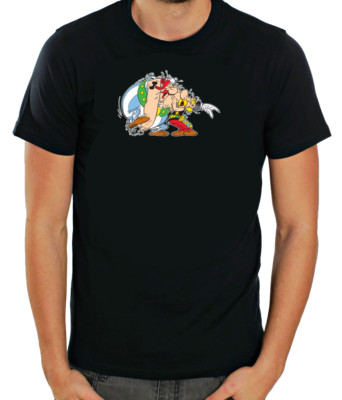 Asterix & Obelix Funny Characters Short Sleeve White T Shirt Men F077