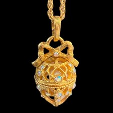 Joan Rivers Faberge Egg Gold Plated Aurora Bo...