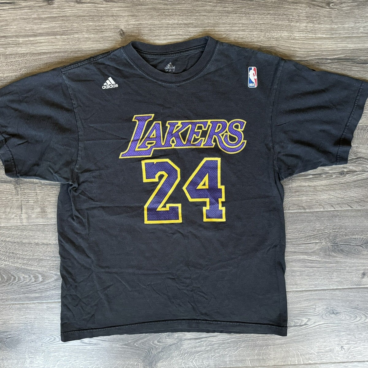 Adidas Kobe Bryant #24 Los Angeles Lakers Tee T Shirt Mens