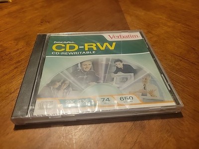  Verbatim CD+RW Rewritable 2x - 4x * 74minutes 650MB Brand New Single Case