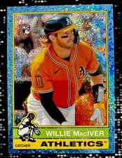 2025 Topps Heritage - Willie MacIver #533 Chrome Light Blue Sparkle - Athletics