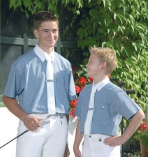 Turnierhemd Herren in navy Karo ELT