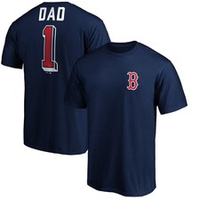 Men's Navy Boston Red Sox Number One Dad T-Shirt