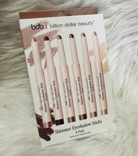 bdb Billion Dollar Beauty Shimmer Eyeshadow Sticks Long Wear , 6 /Pack
