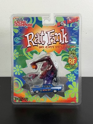 Racing Champions Mod Rods Rat Fink Die Cast with Figure Blue Car NEW Sealed