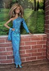 New ListingOoak Blue Iced Hologram Dress & Purse For 11.5 Inch Dolls. Fits Model Muse