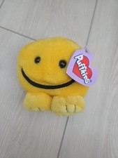 Vintage 1994 Swibco Puffkins HAPPY Stuffed Plush Yellow Smiley Face 6684 W/TAG