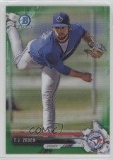 2017 Bowman Draft Chrome Green Refractor /99 TJ Zeuch #BDC-68 fm0